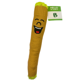 My Name is B, Cute Stuffed Parody Blunt Dog Toy, Funny Squeaky Weed Toy, Cool Plush Novelty 420 Gift for Pets & Their Owners